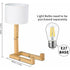 Creative Robot Desk Lamp, Adjustable Can Place Books Wooden Bedside Lamp with Fabric Lampshade E27 Screw for Decorative Lighting [Energy Class A] NPTERBL
