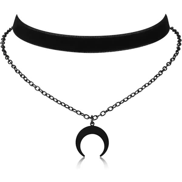 |NN| Gothic Choker, Choker Necklace for Women, Black Velvet Choker, Layered Necklace, Goth Jewelry for Women
