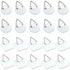 50-Pack 1\" Invisible Adhesive Hangers, Self-Adhesive Vertical Wall Plaque Hangers, Wall Plaques for Plates, Pictures, Decorative Art (White)
