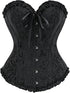 Corset Tops for Women, Bustier Shapewear Lingerie, Lace Waist Push Up Bodysuit black XS