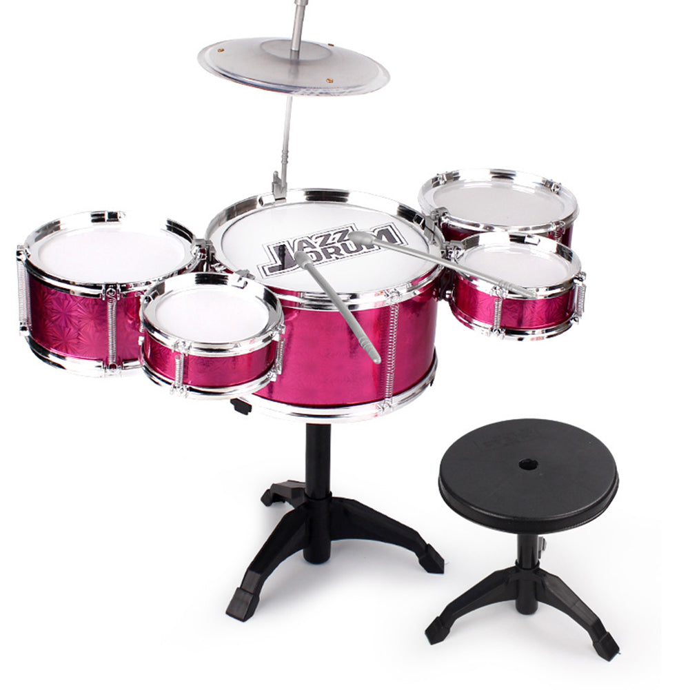 Drum Set for Toddlers Tough Impact Resistant Drums Detachable Drum Instrument Red Oversized Drum Set