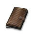 Carbon Fiber Credit Card Holder Wallet Men RFID Smart Metal Thin Slim Pop Up Minimalist Wallet Small Black Wallet Metal Vallet Carbon Bronze