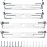 【xj】4pcs Ceiling Plate Light Bracket Ceiling Mount Hanging Lamp Holder for Wall or Ceiling Mounted Lamp Mounting Brackets with Screws Iron 110mm Silver