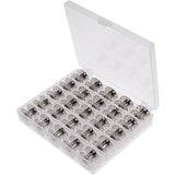 Metal Bobbins with Case for Standard Household Sewing Machine Brother Singer Bernina Pfaff Elna Babylock Kenmore Juki..DEBUNS