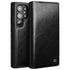 Compatible with Samsung Galaxy S24 Ultra Mobile Case Wallet Case Flip Stand Phone Protection Genuine Leather Black