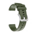 Watch Band 20mm/22mm Checkered Soft Silicone Strap Replacement for Compatible with Garmin Venu SQ/Venu/Vivoactive 3 4/Forerunner 245 Army Green Army Green 20 mm