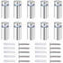 20x Spacer Screws, Glass Advertising Axis Spacer Bolt Fix Glass Advertising Spacer, Stainless Steel, 12X40mm, with Screw Mounting Accessories