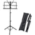 {CA}Adjustable Music Stand, Portable Foldable Metal Stand with Carrying Bag, Lightweight for Storage or Travel, Black