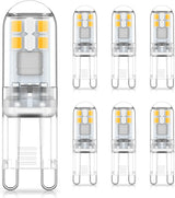 G9 LED bulbs 1.5W equivalent to 20W halogen natural white light 4000K, AC 220-240V, non-dimmable, mini bulb, flicker-free, 6-pack_MGF