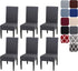 Chair Covers Set of 4 or 6, Stretch Removable Washable Chair Covers Decoration Slipcovers Seat Covers for Hotel grey-tfrf grey 6pcs