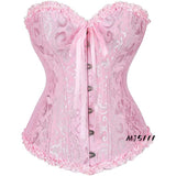 European and American palace chest binding wedding dress sexy waist binding belly binding vest waist binding corset pink (YSJ) pink M