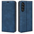 Retro-skin Magnetic Leather Phone Case Dark Blue For Samsung Galaxy M34 5G