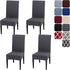 Chair Covers Set of 4 or 6, Stretch Removable Washable Chair Covers Decoration Protection Seat Covers for Hotel grey-tfrf grey 4pcs
