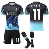 Liverpool 2025-26 Anniversary Shirt & Socks, M. Salah No.11, Blue No.11 M.SALAH 16