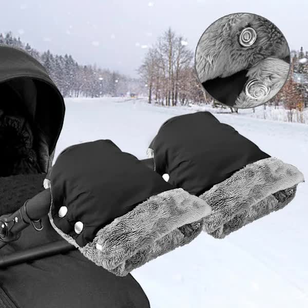 {xj}Stroller gloves, stroller mittens with warm fleece and cotton DXGHC