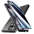 Compatible with Samsung Galaxy S25 Ultra Case Anti-Spy Double-Sided Tempered Glass Magnetic Phone Case - WELLNGS Black_yux Black