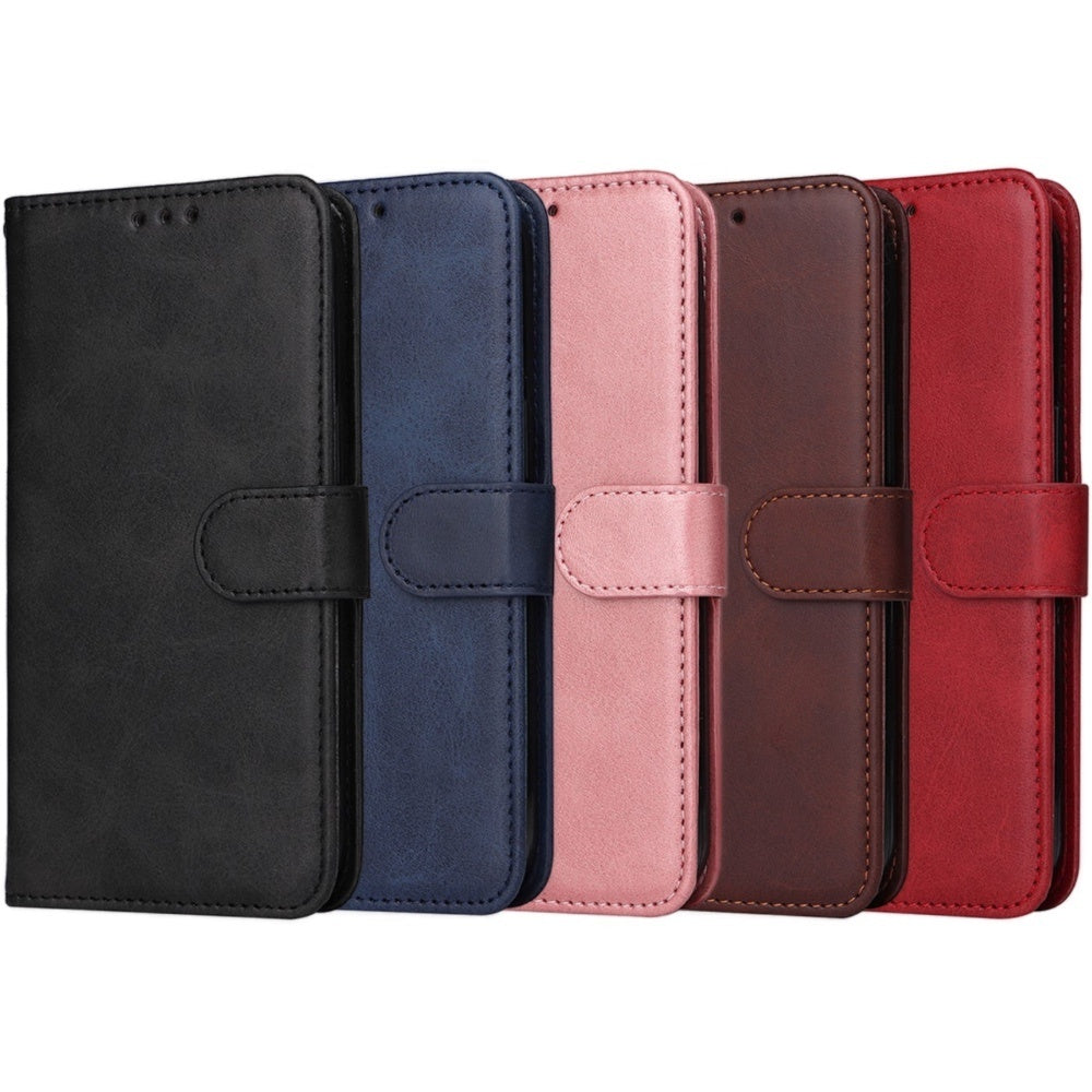 SKALO Samsung A56 5G PU Leather Wallet Case - Multiple Colors Black_max Black