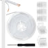 Pin 10mm RGB LED Strip Connector Kit, 5-Pack Crystal Strip Connectors with Screwdriver and 10m Cable for 10mm RGB 5050 2835 LED Strip Light