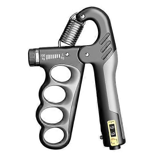 Grip Strength Trainer 5-100KG Mechanical Forearm Trainer Counter Men Women Adjustable Hand Grip Strength grey