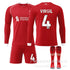 Liverpool home shirt 25-26 long sleeve (with socks) NO.4 VIRGIL 28