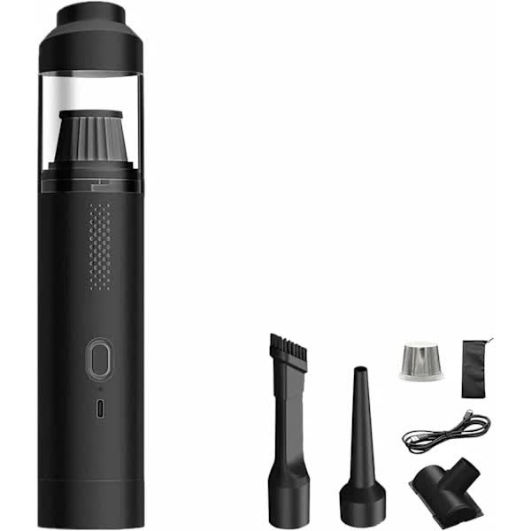 Cordless Car Vacuum Cleaner, 4-in-1 Mini Portable Vacuum Cleaner, High Power 19000Pa, Black Cordless Handheld Vacuum Cleaner
