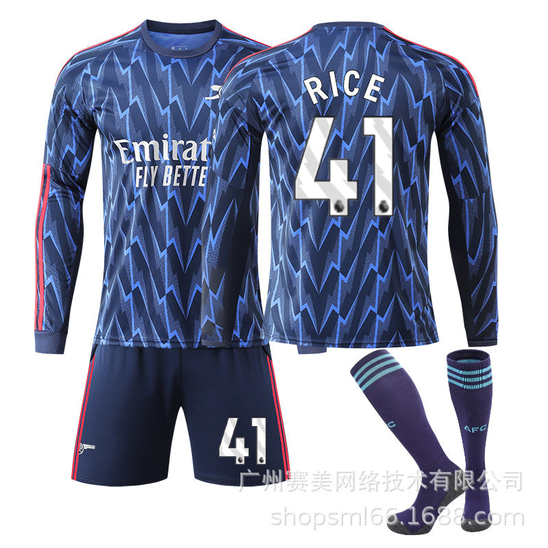 25-26 Arsenal away shirt long sleeve set (with socks) NO.41 RICE 24#