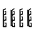 Set of fishing rod holders for garage, 6 rods - Fishing rod holders for wall and ceiling, fishing rod storage 0.46 Black