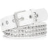 NY-White, punk rock nub belt with rivets - metal - men and women - punk goth