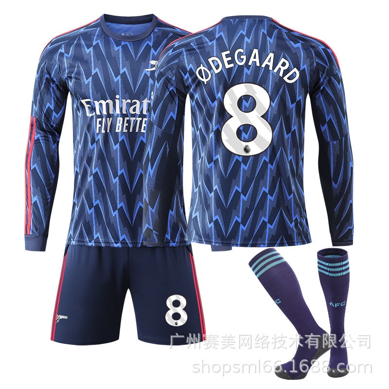 25-26 Arsenal away long sleeve shirt set (with socks) NO.8 \u00d8DEGAARD 28#