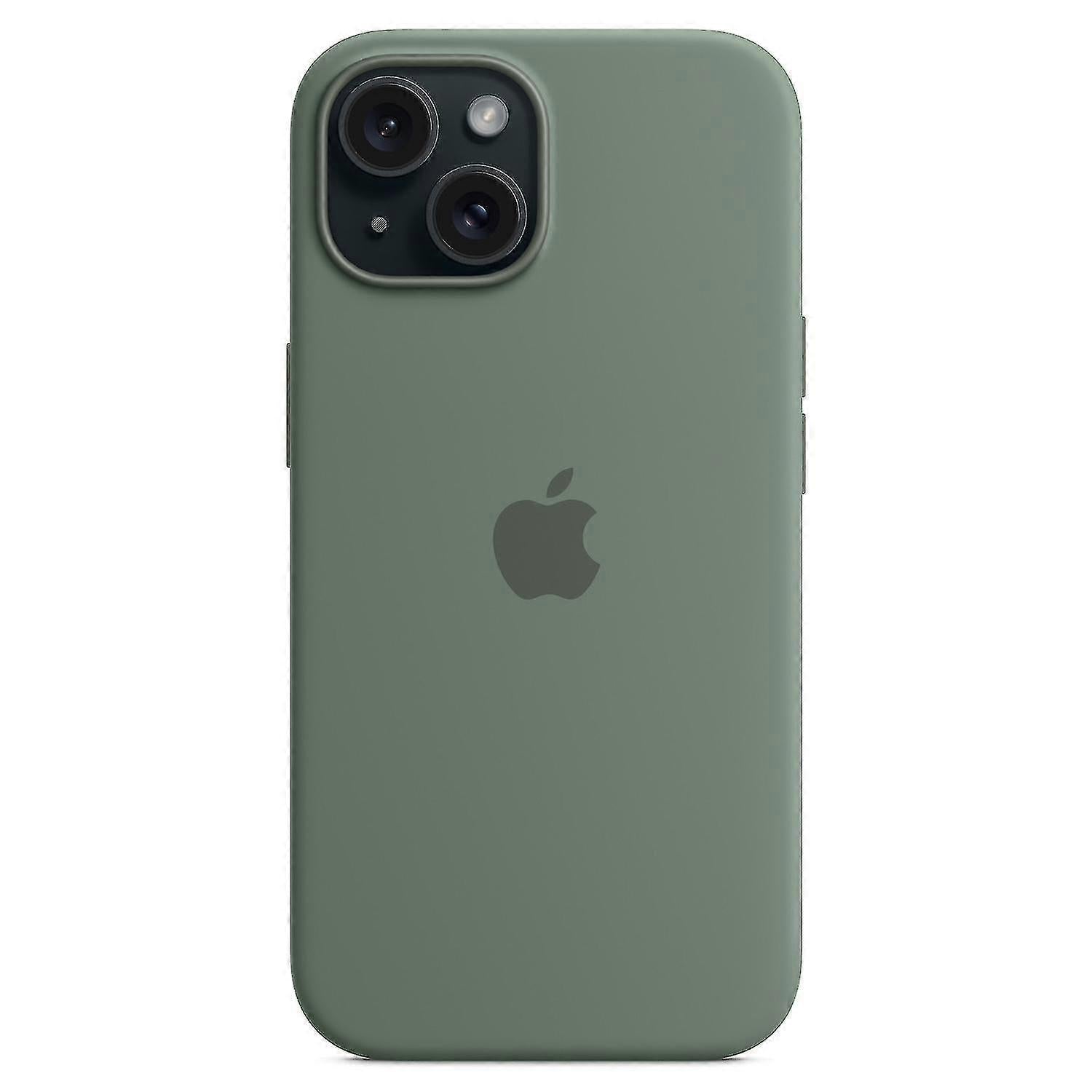 iPhone 15 Case Compatible with MagSafe Scratch-resistant Silicone Case - Red Gr_OF Green iPhone 15