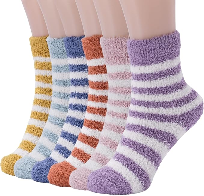 Pairs Warm Soft Socks Women, Sleep Socks for Women, Soft Microfiber Thick Soft Socks Women Size 36-40 for Winter_jarx