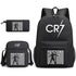 Cristiano Ronaldo Backpack for Youth, School Backpack, 3-Piece Set, Black -