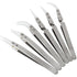 6pcs Precision Ceramic Inverted Soldering Tweezers Non-conductive Antimagnetic Pointed Curved Tips