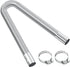 Exhaust pipe for parking heater, 60 cm stainless steel exhaust pipe car exhaust pipe with 2 stainless steel clamps for diesel heater_sai 60cm