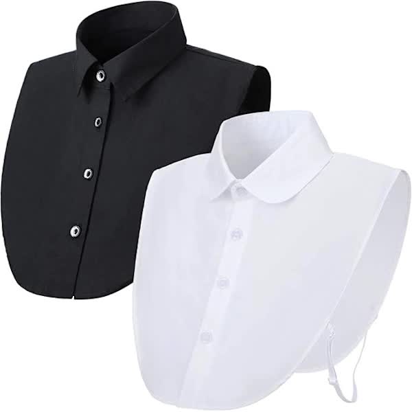 pcs Detachable collars, black and white