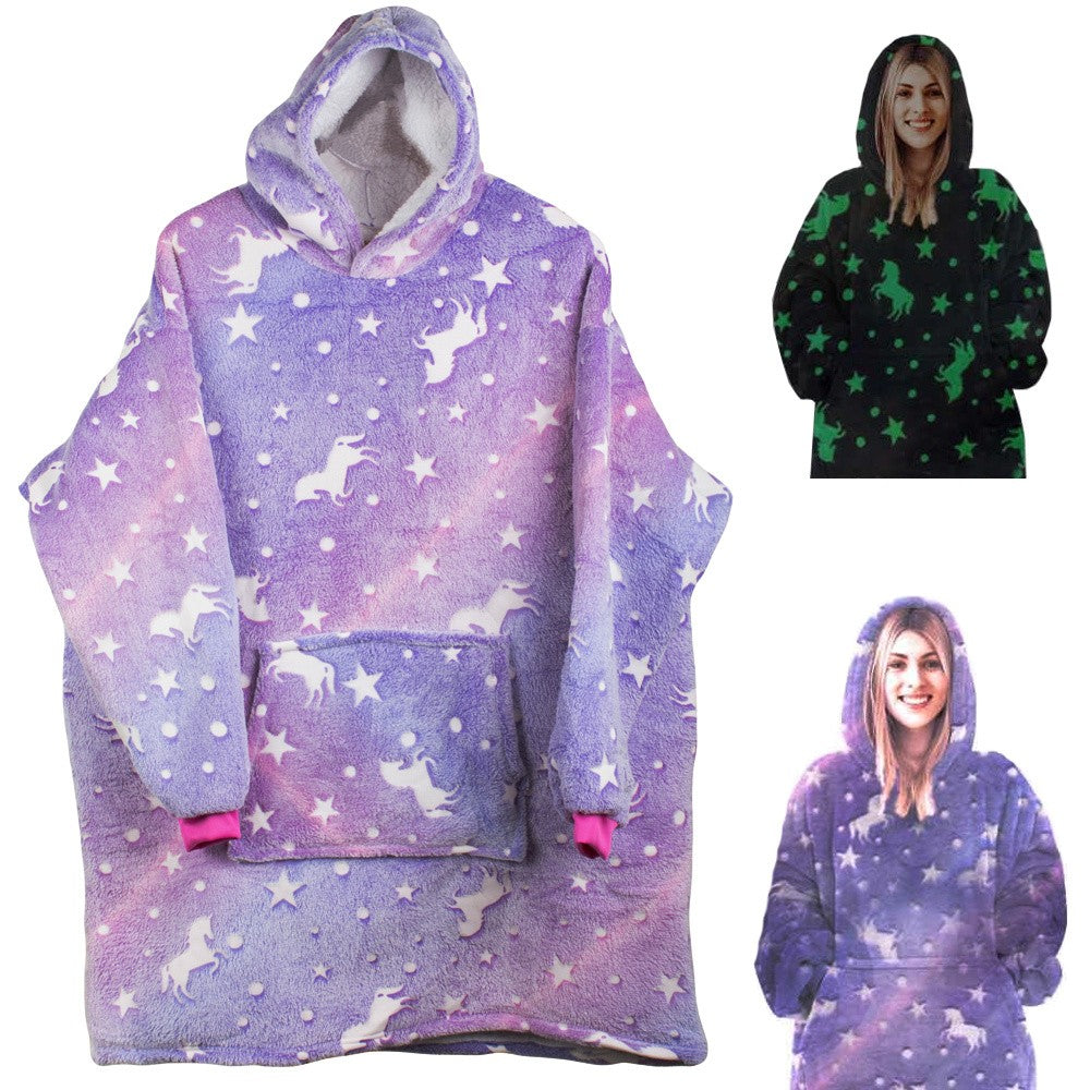 Oversized Hoodie with Hood - Felt_MGF Purple