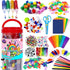 Pipe Cleaners Craft Kit with Moving Eyes and Balls, MultiColor