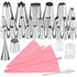 27pcs Pink Tulle Set Liquor Tips Bag Connector, Cake Tool