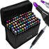 80-Pack Double-Sided MultiColor Marker Pens with Case