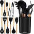 12pcs Black Heat Resistant Silicone Kitchen Utensils Set