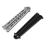 Stainless Steel Comb Folding Butterfly, Black