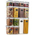 14-pack Transparent Food Storage Jars with Airtight Lids Kit