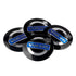 Volvo Center Caps 4-Pack, 64mm – Black, Silver, Blue Hub Emblem for Volvo Wheels