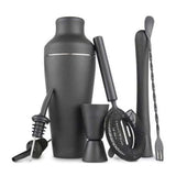 Stainless Steel Cocktail Shaker Set, Matte Black