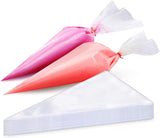 100pcs Large Disposable Piping Bags for Cake Decorating, Transparent