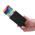 Aluminum Pop-Up Card Holder RFID-Safe Black Case