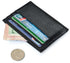 Black Card Holder Wallet with Bill Compartment