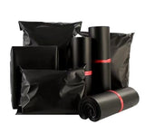 100pcs Black E-commerce Mail Bags, 45 x 60cm