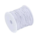 50m White Nylon Covered Elastic Thread, 0.6mm