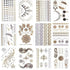 3pcs Metallic Tattoo Gold Silver Multicolor Flash Tattoo